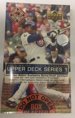 Caja bláster exclusiva de béisbol Upper Deck Series 1 2003 sellada de fábrica Foto 1 de 3