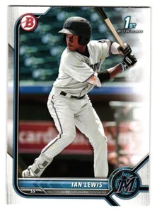 2022 Bowman # BPPF-96 Ian Lewis Miami Marlins - Picture 1 of 2