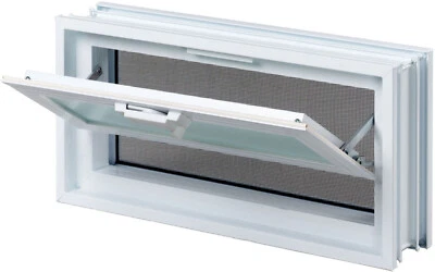 Fuchs Design Lüftungsfenster 484x239x80mm anstatt 2 Glasbausteine 24x24x8cm