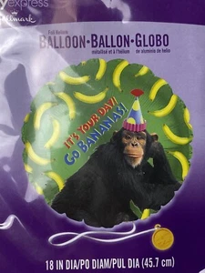 New! Its Your Day! Go Bananas! 18” Foil Helium Round Balloon - Picture 1 of 2