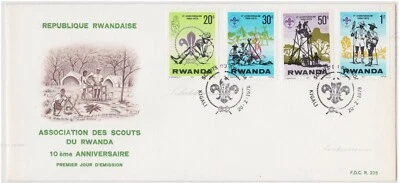 2 Covers Rwanda, 1978. Kigali. 10th Anniv.of Rwanda Boy Scouts First Day   - Image 1 of 4