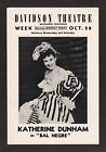 Katherine Dunham "BAL NEGRE" Eartha kitt / danse 1946 Milwaukee essai playbill