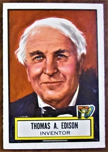 1952 Topps Look n See THOMAS A. EDISON (Inventor) Card #71 EX/MT - Picture 1 of 2