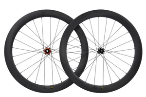 Disc Brake Road Bike Wheels Clincher Tubeless Carbon Wheelset 700C Matt Rim 55mm - Picture 1 of 9