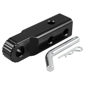 Aluminum Receiver Hitch Shackle Tow Hook Winch Mount To 2" Receivers Black - Foto 1 di 13