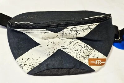 NUEVO CON ETIQUETAS ESCOCIA Bandera Robin Ruth Riñonera Bolso Cinturón Azul Oscuro Denim Envejecido NUEVO Foto 1 de 4