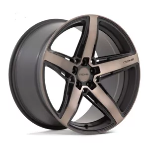 20x9 +35 F, 20x10.5 +35 R, Niche M271 Teramo 5x120 Matte Black Wheels (Set of 4) - Picture 1 of 3