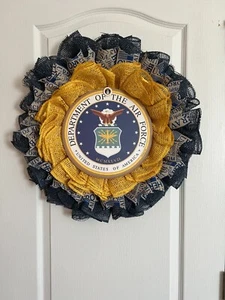 New Handmade Military Front Door  Wreath Handmade in USA - Picture 1 of 3