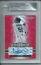 2018 Leaf Metal Sports Heroes ICHIRO Wave Red 1/1 Autograph Pre-Production Proof