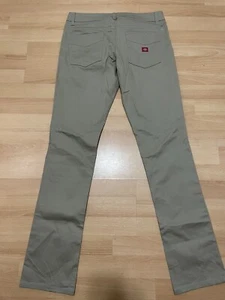 Dickies SLIM BOOT CUT Womens GIRL 5 POCKET PANT STRETCH TWILL Khaki work pant 11 - Picture 1 of 3