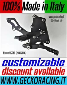REARSETS ADJUSTABLE PEGS KAWASAKI Z750 (2004-2006) - Foto 1 di 10