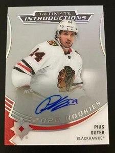2020-21 Upper Deck Ultimate Collection Introductions Autograph Rookie Pius Suter - Picture 1 of 2