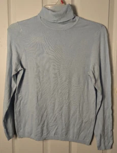 NUEVO Chicos Pastel Polvo Azul Claro Cuello Alto Pull Over Manga Larga 1 Top Med - Imagen 1 de 4