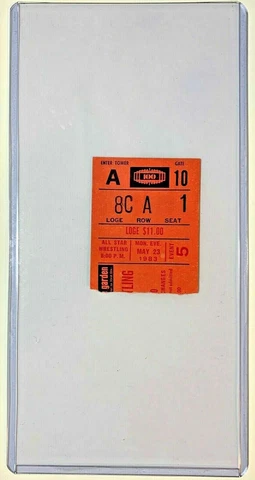 WWF Dusty Rhodes MSG TV Taping ticket stub wwe wrestling May 1983 Cover