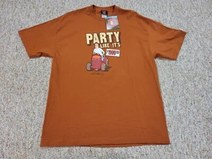 Vintage King Of The Hill Shirt Mens XL Brown Orange Tractor Party 1999 Y2K NWT - Picture 1 of 17