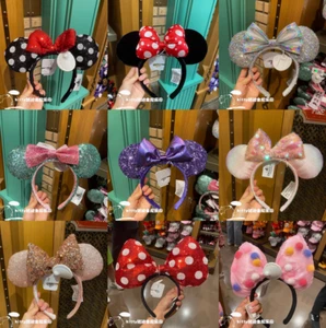 NEW 200Styles Disney’Parks Mickey Sequins Bow Mermaid Ariel Minnie Ears Headband - Picture 1 of 194
