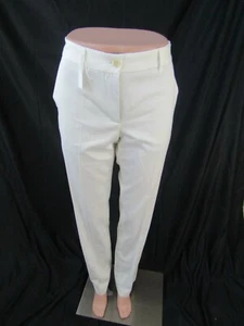 Neu mit Etikett Moschino Seidenmischung weiße Hose Größe 8/42 Einzelhandel $ 895  - Bild 1 von 9