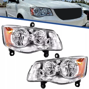2Pcs Headlights For 2011-20 Dodge Grand Caravan 2008-16 Chrysler Town & Country - Picture 1 of 13