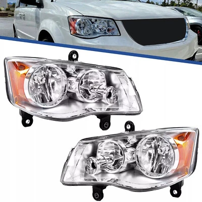 For 2011-2019 Dodge Grand Caravan 2008-16 Chrysler Town & Country Headlights Set - Image 1 of 4