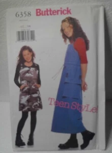 BUTTERICK Teen Style Junior Jumper Sz 1/2 3/4 5/6 7/8 EASY VTG 1998 NEW UNCUT - Picture 1 of 1