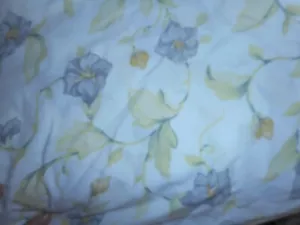 Cannon Grey Yellow Morning Glory Full fitted Sheet Fabric use or cutter - Picture 1 of 5