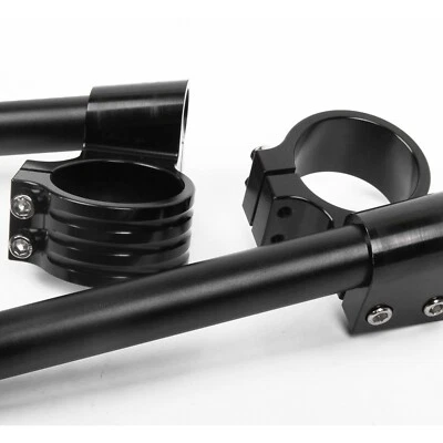 37mm Regular Clip on Fork Handle Bars For Suzuki GS500/F/E All Model Years Black - Image 1 of 4