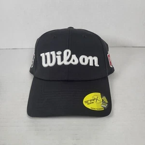 Wilson Pro Tour SnapX Black Golf Hat Moisture Wicking Adjustable Strap One Size - Imagen 1 de 8