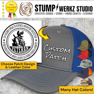 Custom Trucker Mütze Baseball Cap personalisiert Richardson US Militär Veteran Eid - Bild 1 von 22