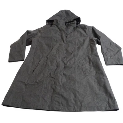 Eddie Bauer Womens Weatheredge Hooded Parka Trench Coat Size 3X Gray Long Sleeve - Image 1 of 4