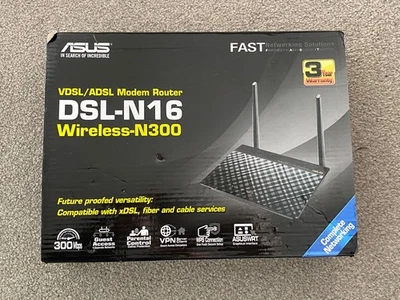 ASUS DSL-N16 WIRELESS-N300 VDSL/ADSL Wi-Fi Modem Router - Image 1 of 4