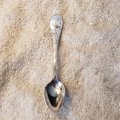 AUDUBON by TIFFANY sterling silver DEMITASSE SPOON no monogram 4 1/8" - Image 1 of 4