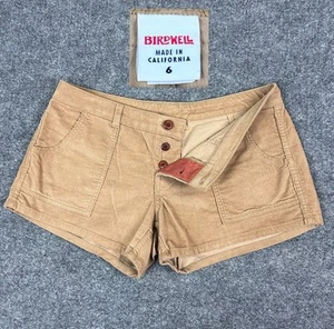 Pantalones Cortos Birdwell Para Mujer 6 Marrón Pana California EE. UU. Surf Skate Retro - Imagen 1 de 11