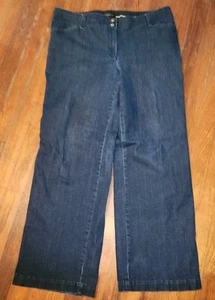 Talbots Denim Jeans Size Womens 12 Blue Signature Flare Dark 36X30 - Picture 1 of 6