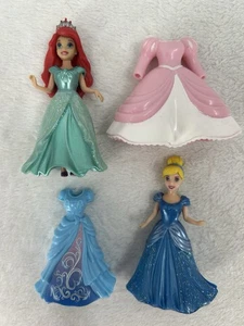 DISNEY PRINCESS Polly Pocket MagiClip 4 Kleider 2 Puppen ARIEL CINDERELLA - Bild 1 von 9