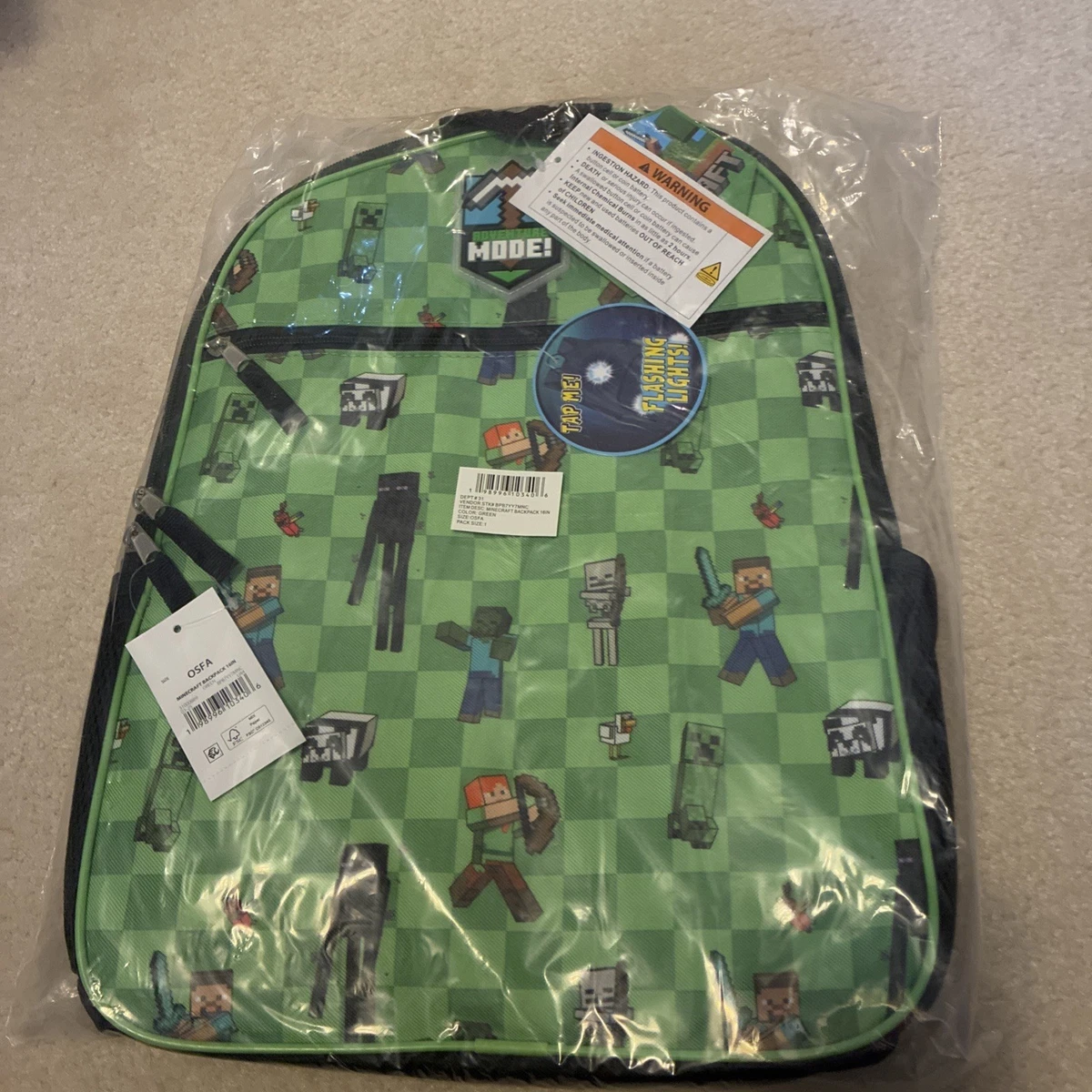 Kids School Backpack – 16 Inch Green Train-Themed Bookbag, Large Capacity & Durable