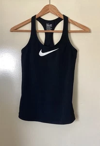 WOMENS NIKE DRI-FIT BLACK TANK SIZE XS - Picture 1 of 7