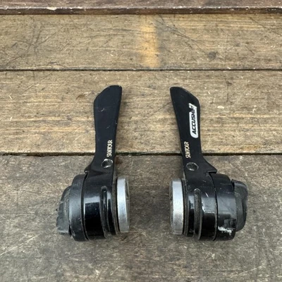 Vintage Suntour Accushift 7-Speed Bar End Shifters Pair Friction Index Japan 7s - Image 1 of 4