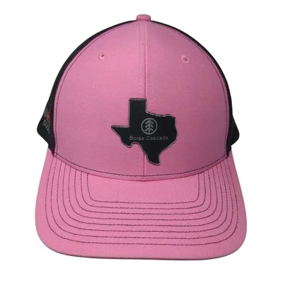 Sombrero de camionero Boise Cascade Snapback rosa talla única malla trasera Dallas Millwork Foto 1 de 4