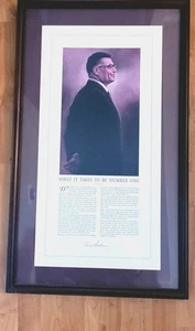 NFL Vince Lombardi "Lo que se necesita para ser número uno" discurso enmarcado 32”x18” - Imagen 1 de 9