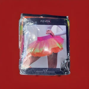 Falda interior tutú múltiple neón años 80 damas en capas accesorio de vestido elegante - Imagen 1 de 8