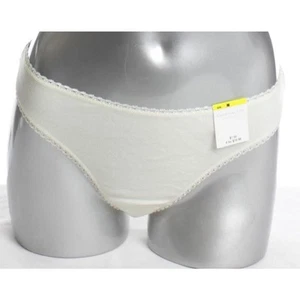 CHARTER CLUB Solid Essentials Womens M Cotton Thong Panty Ivory Underwear Ladies - Picture 1 of 4