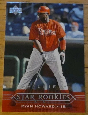 2005 Upper Deck No250 Star дебютант Райан Говард Филлис RC 2004 Авторское право На Спине - Изображение 1 из 2