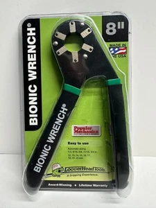 NEW Loggerhead Tools 8 inch Bionic Adjustable Wrench - Black BW8-01R-01 J25 - Picture 1 of 2