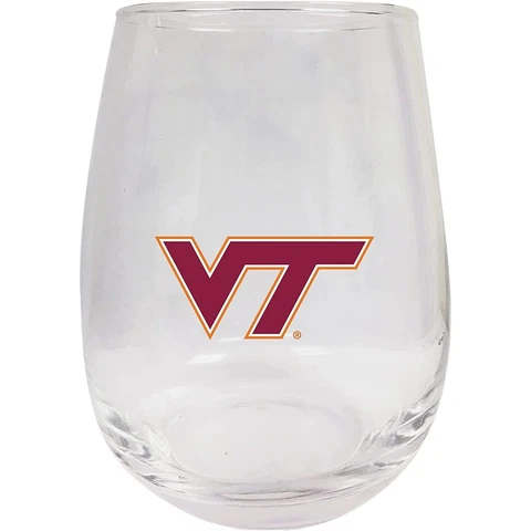 Virginia Tech Hokies 15 Oz Stemless Wine Glass Cover