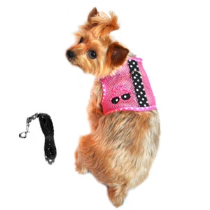 Cool Mesh Dog Harness Under the Sea Collection - Sunglasses Pink and Black XS-L - Picture 1 of 3