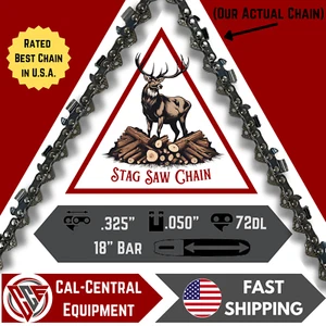 18-Inch Chainsaw Chain .325" .050 Gauge 72DL Fit Husqvarna 435/440/445/450/543XP - Picture 1 of 4