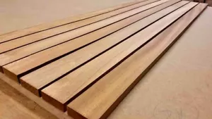 IROKO TIMBER BOAT DECK SLATS WOOD 7mm - MULTIPLE LENGTHS (AFRICAN TEAK ) - Picture 1 of 5