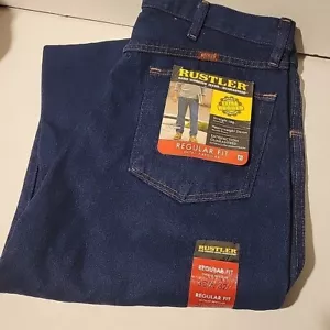 Wrangler Rustler Herren Straight Leg Denim Jeans Regular Fit Hose Größe 36x32 NEU - Bild 1 von 3