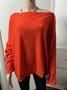 vince camuto sweater plus size XXL color orange fiesta 3/4 sleeves - Picture 1 of 12
