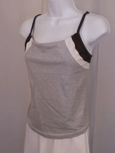 Prenda para mujer LULULEMON gris blanco a rayas correas de espagueti ajustables talla 8 - Imagen 1 de 5